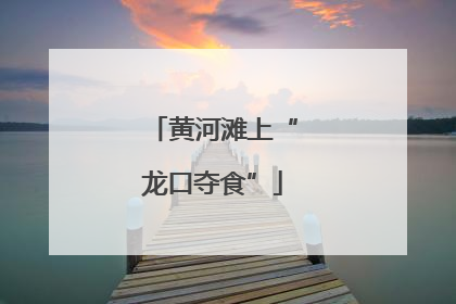 黄河滩上“龙口夺食”